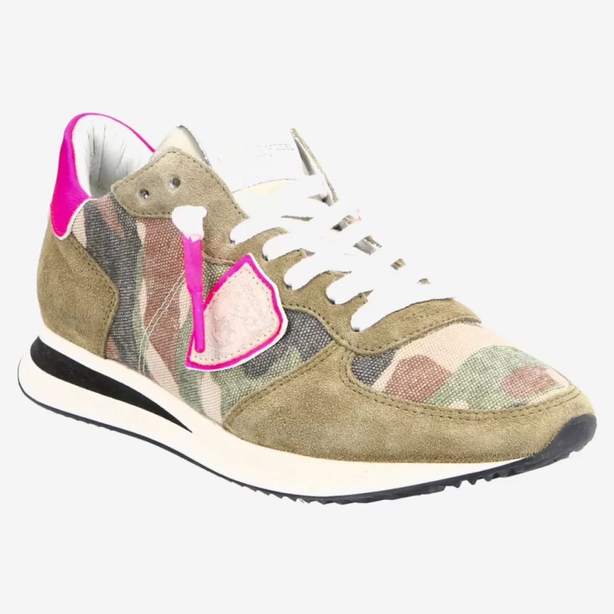 Damen Philippe Model Sneaker*Art.Trpx Camouflage Neon